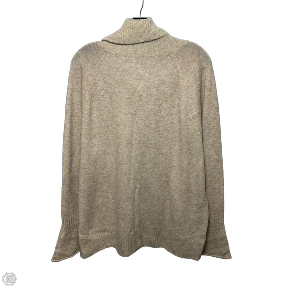 Turtleneck Sweater By Loft In Tan, Size: Xl