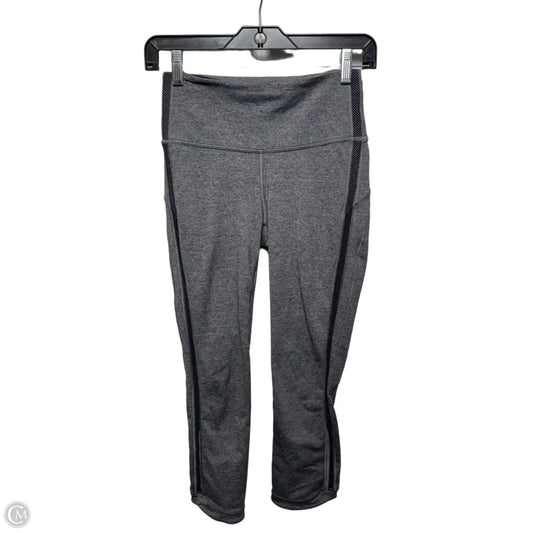 Athletic Capri Leggings By Lululemon In Grey, Size: 4