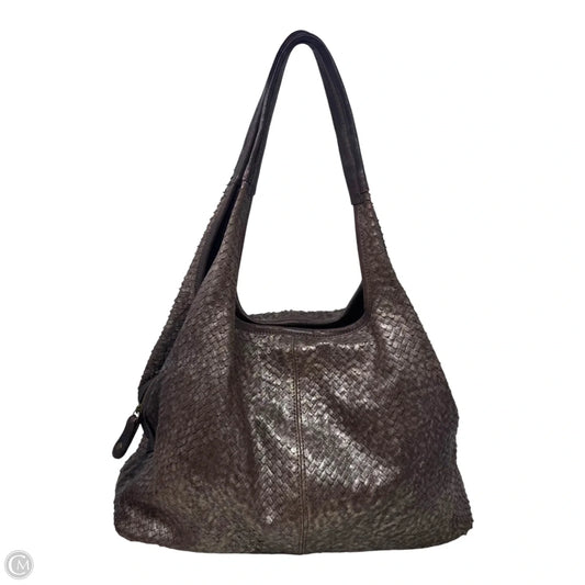 Metallic Faux Scale Leather Hobo Handbag By Sundance, Size: Large