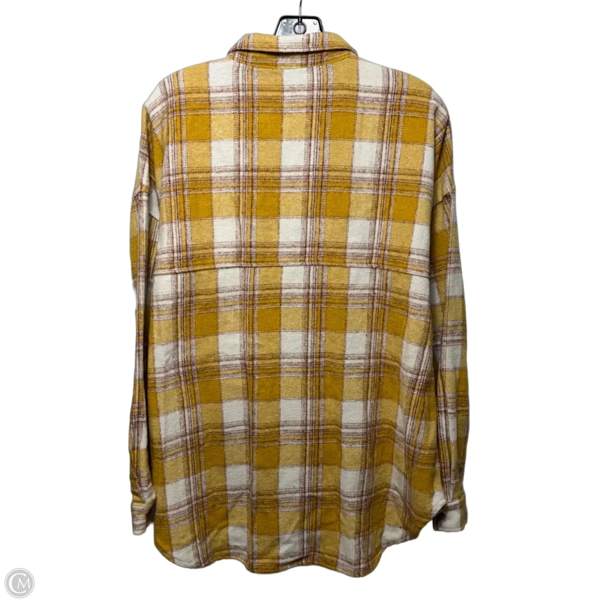 Jacket Shirt By Acoa In Plaid Pattern, Size: L