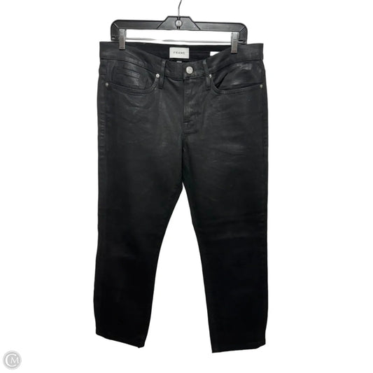 L’Homme Skinny Jeans By Frame In Black Denim, Size: 14/32