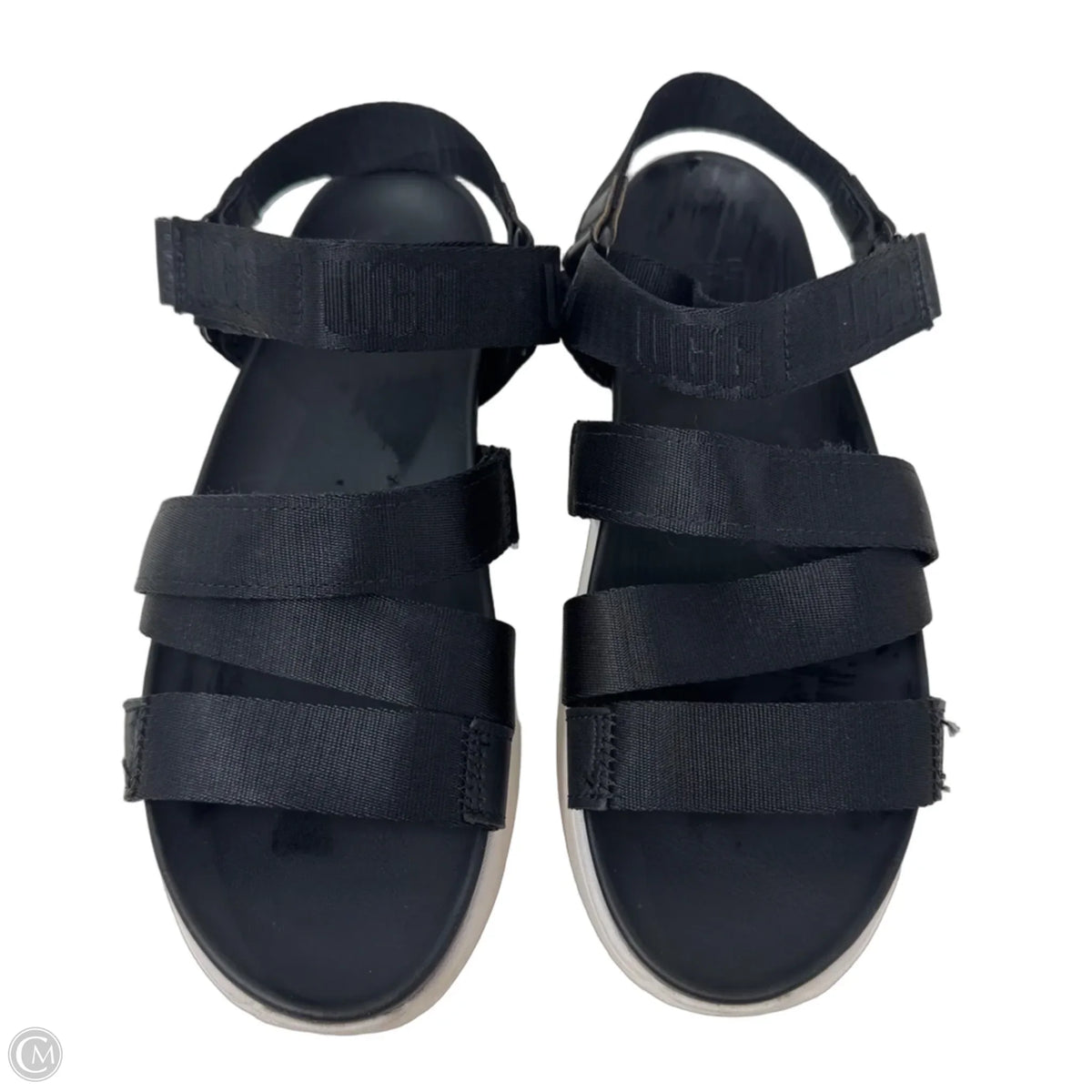 Sandals Designer By Ugg In Black, Size: 8