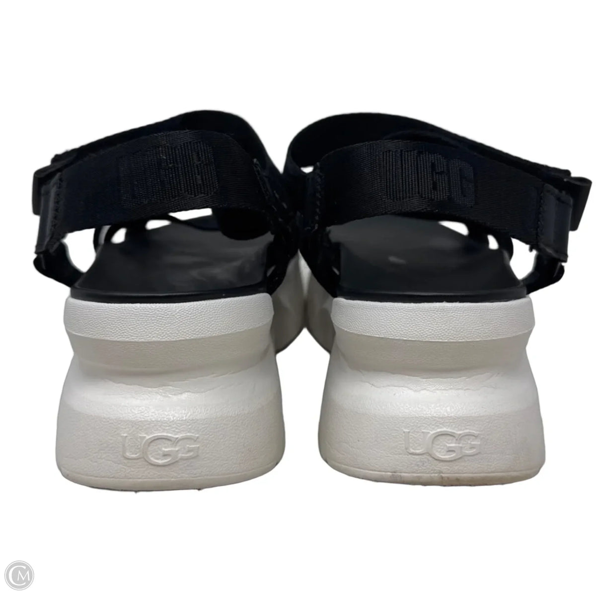 Sandals Designer By Ugg In Black, Size: 8