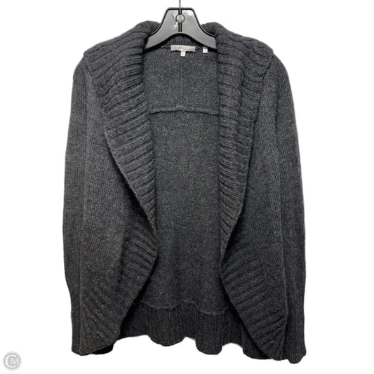 Wool Blend Sweater Cardigan By Vince In Grey, Size: S