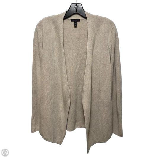 Tencel & Silk Sweater Cardigan By Eileen Fisher In Tan, Size: M