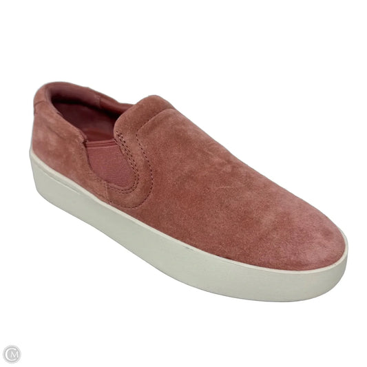 Suede Slip On Shoes Sneakers By Vince In Pink, Size: 5