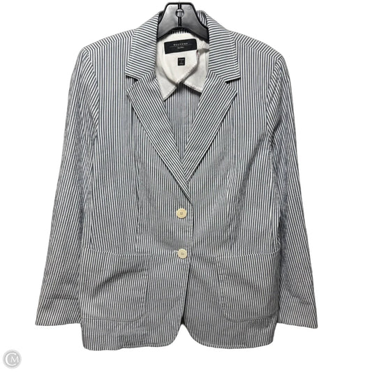 Seersucker Blazer Designer By Max Mara Weekend In Striped Pattern, Size: 14