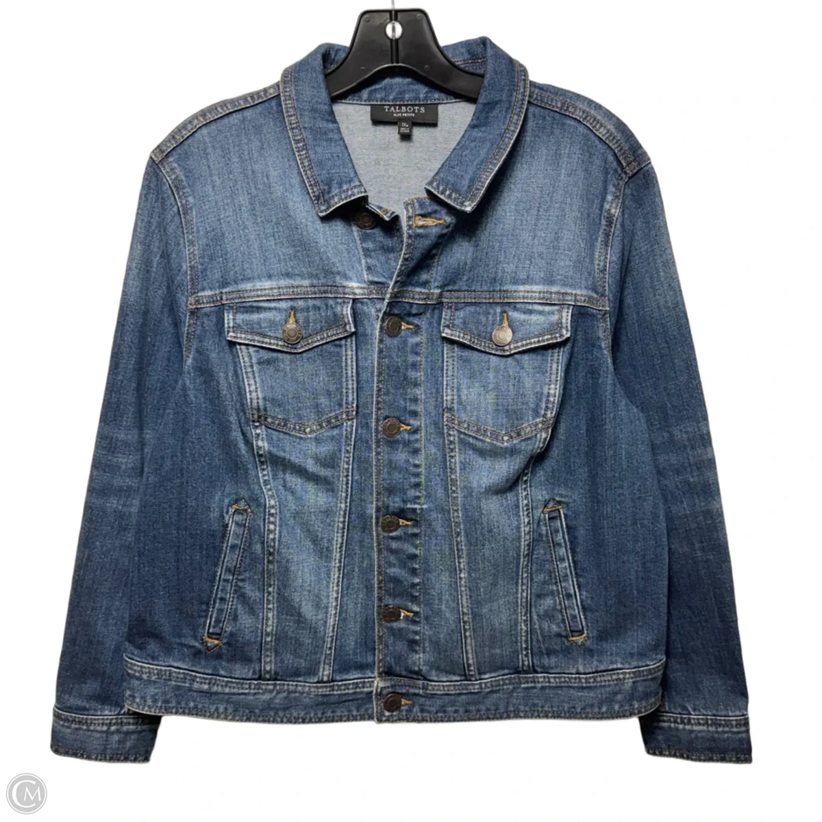 Jacket Denim By Talbots In Blue Denim, Size: 1xp