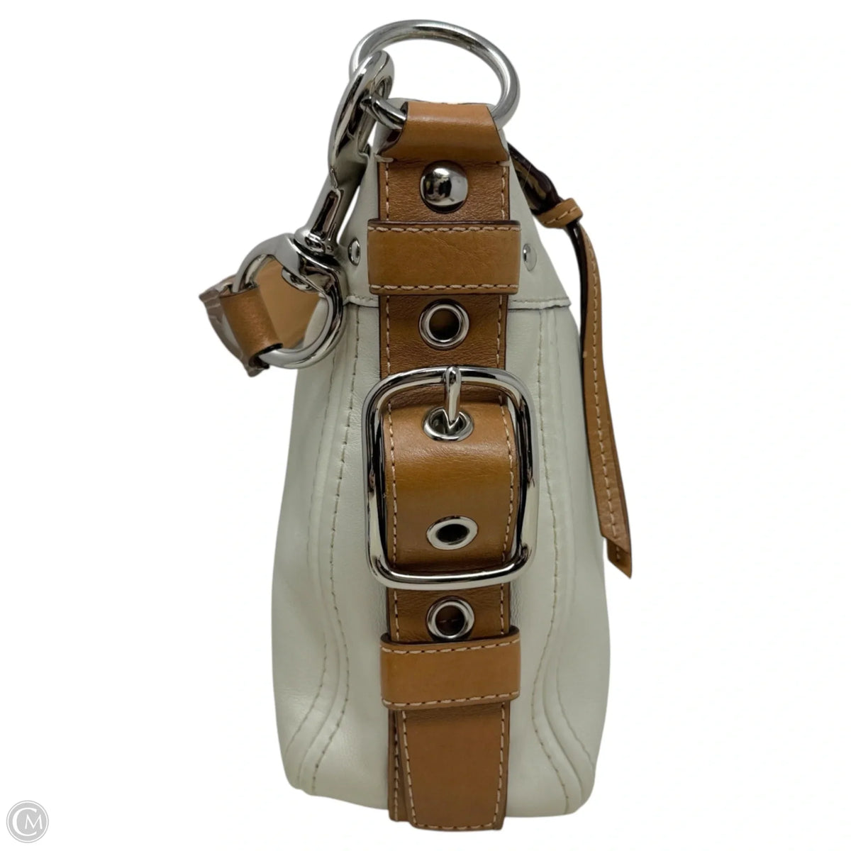 Vintage Zoe Leather Shoulder Bag Designer By Coach, Size: Medium