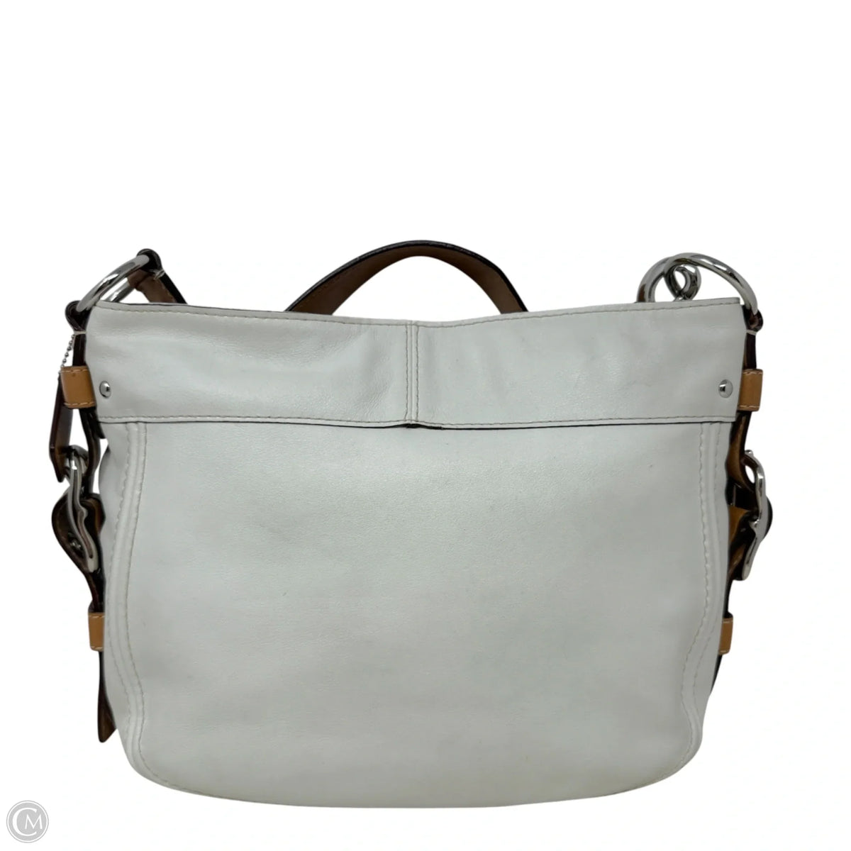 Vintage Zoe Leather Shoulder Bag Designer By Coach, Size: Medium