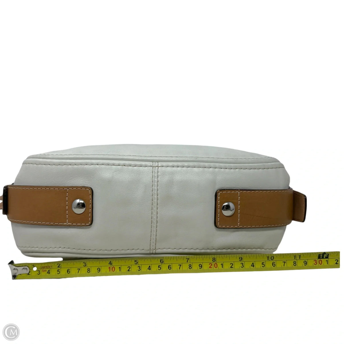 Vintage Zoe Leather Shoulder Bag Designer By Coach, Size: Medium