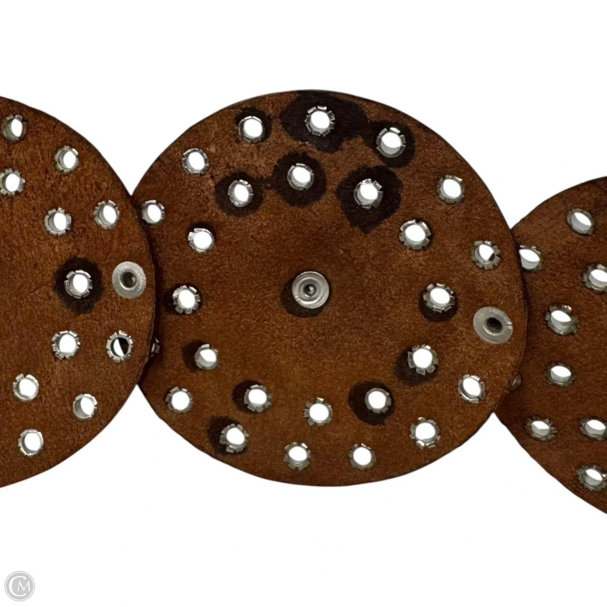 Concho Grommet Leather Belt