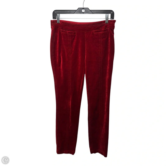 The Essential Slim Pants Velvet By Anthropologie In Red, Size: 2