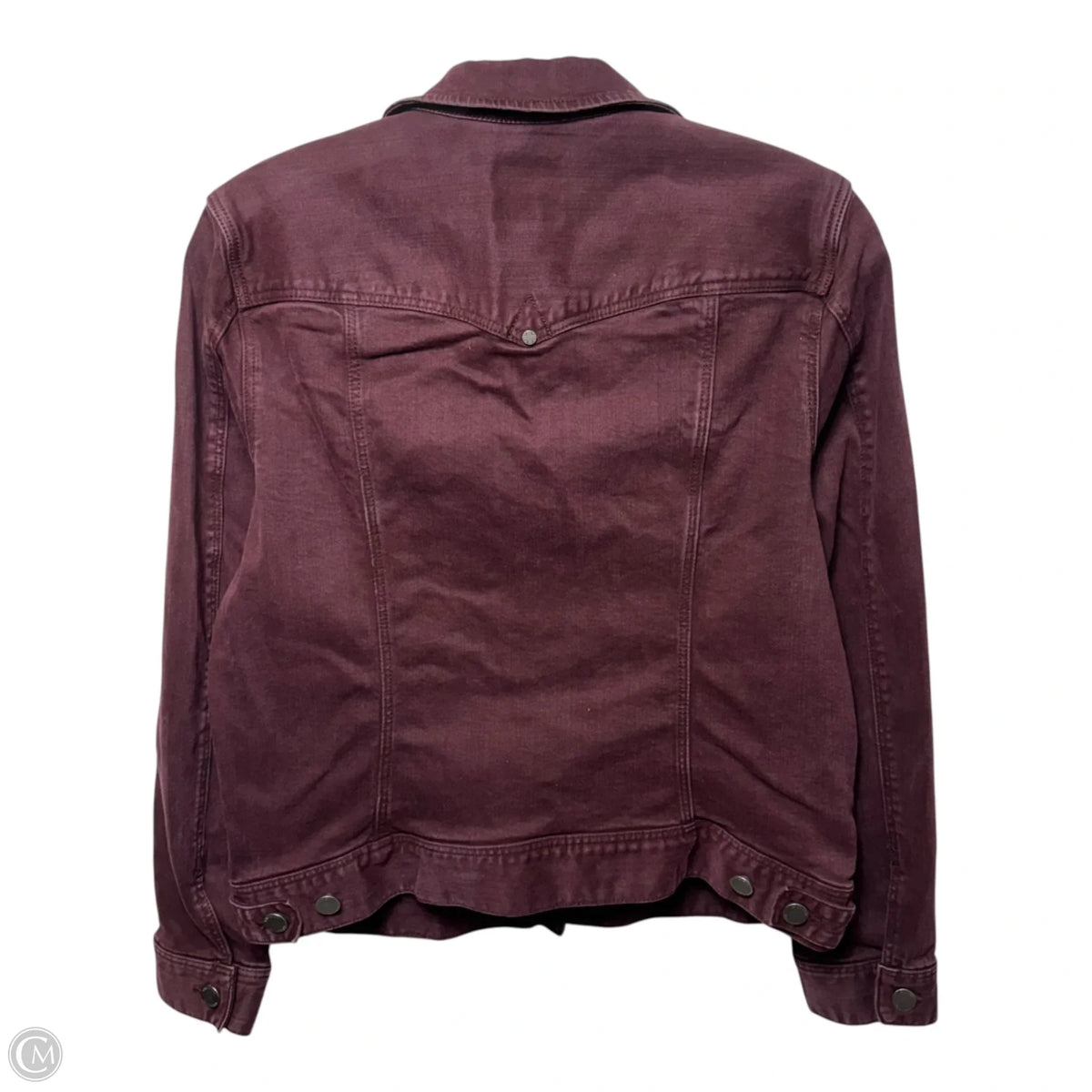 Jacket Denim By Liverpool In Maroon, Size: M