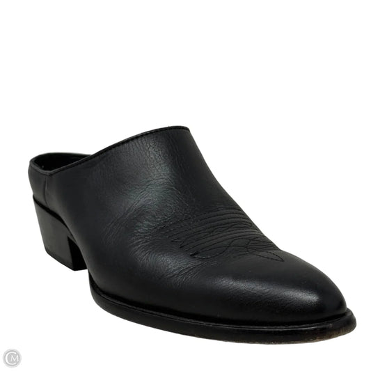 The Sophie Western Mules By Tecovas In Black, Size: 8
