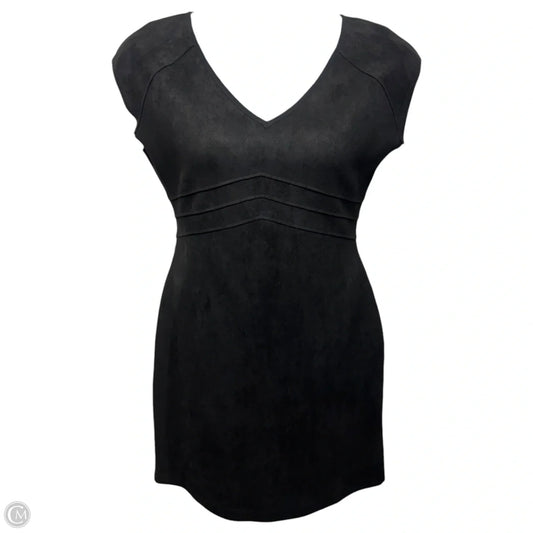 Faux Suede Sheath Dress By Black Swan In Black, Size: L