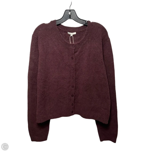 Outlook Sweater Cardigan By Z Supply In Berry Wine, Size: Xl