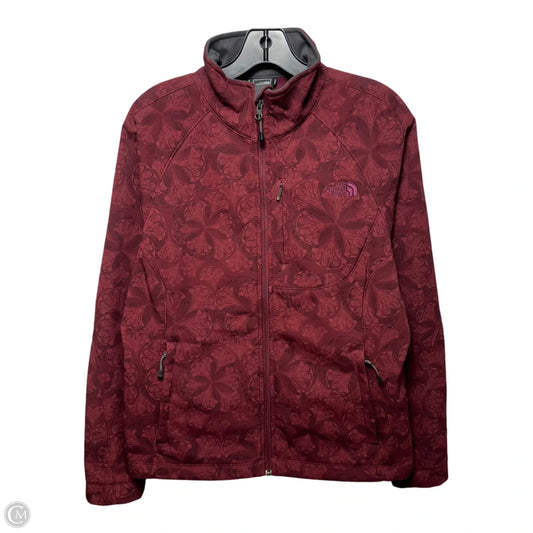 Athletic Jacket By The North Face In Maroon, Size: L