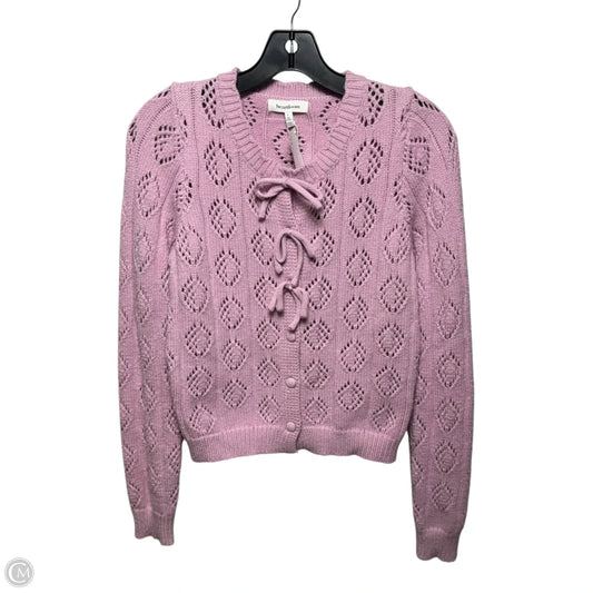 Sweater Cardigan By Heartloom In Pink, Size: S