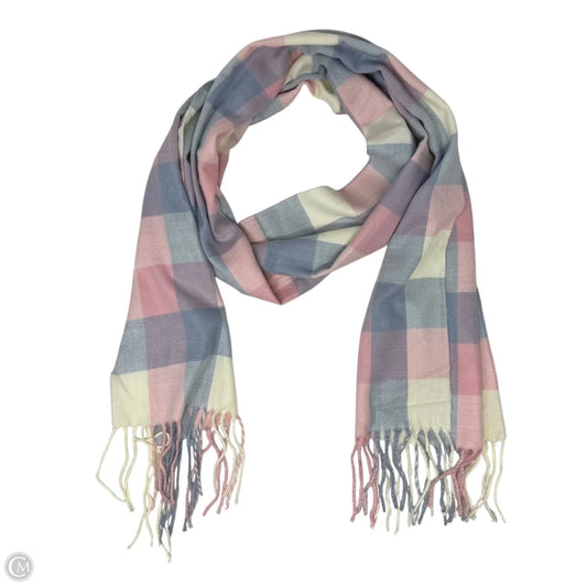Plaid Cashmere Scarf Long