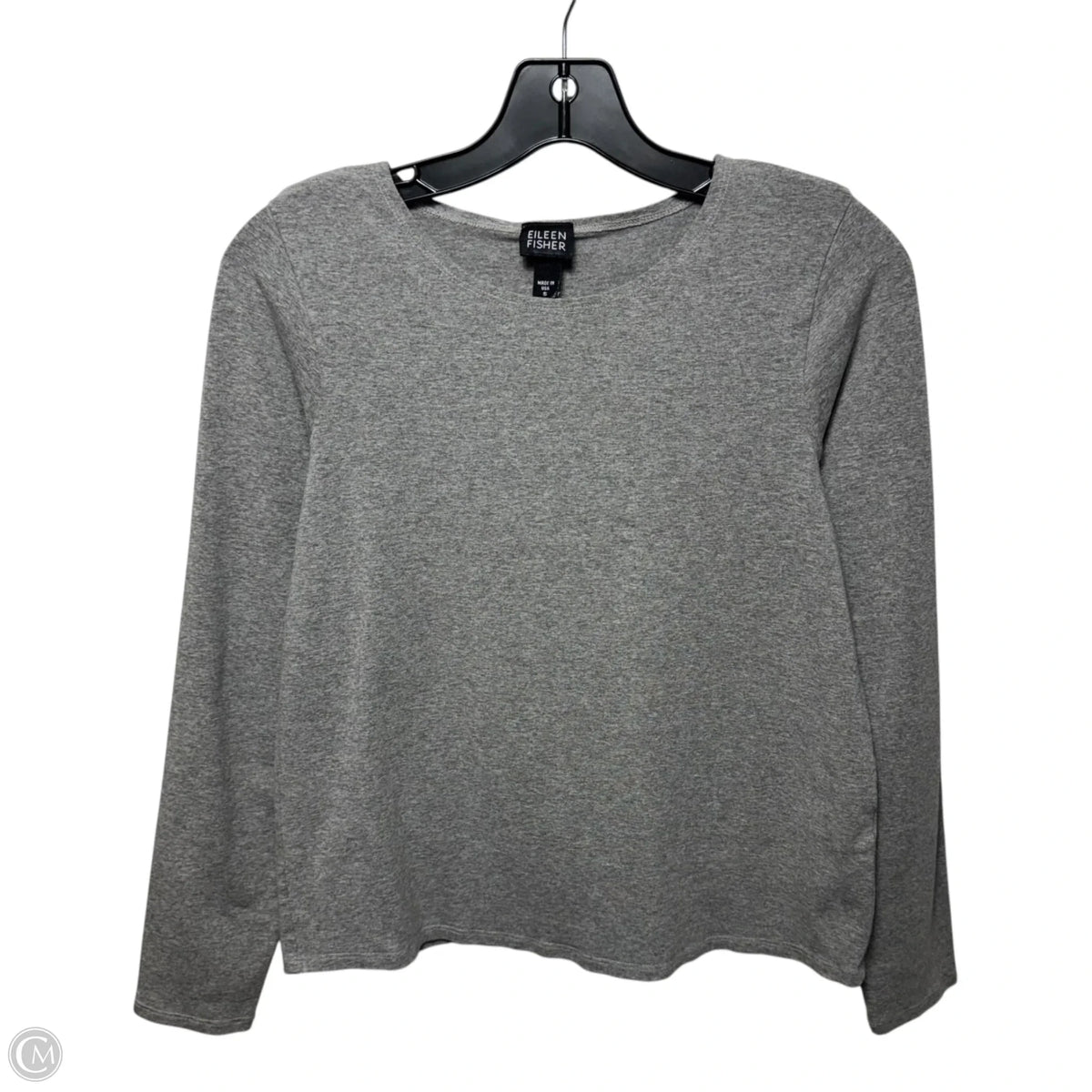 Top Long Sleeve Basic By Eileen Fisher In Grey, Size: S