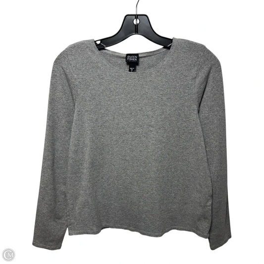 Top Long Sleeve Basic By Eileen Fisher In Grey, Size: S