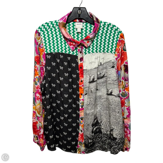 Top Long Sleeve By Maeve In Multi-colored, Size: 1x