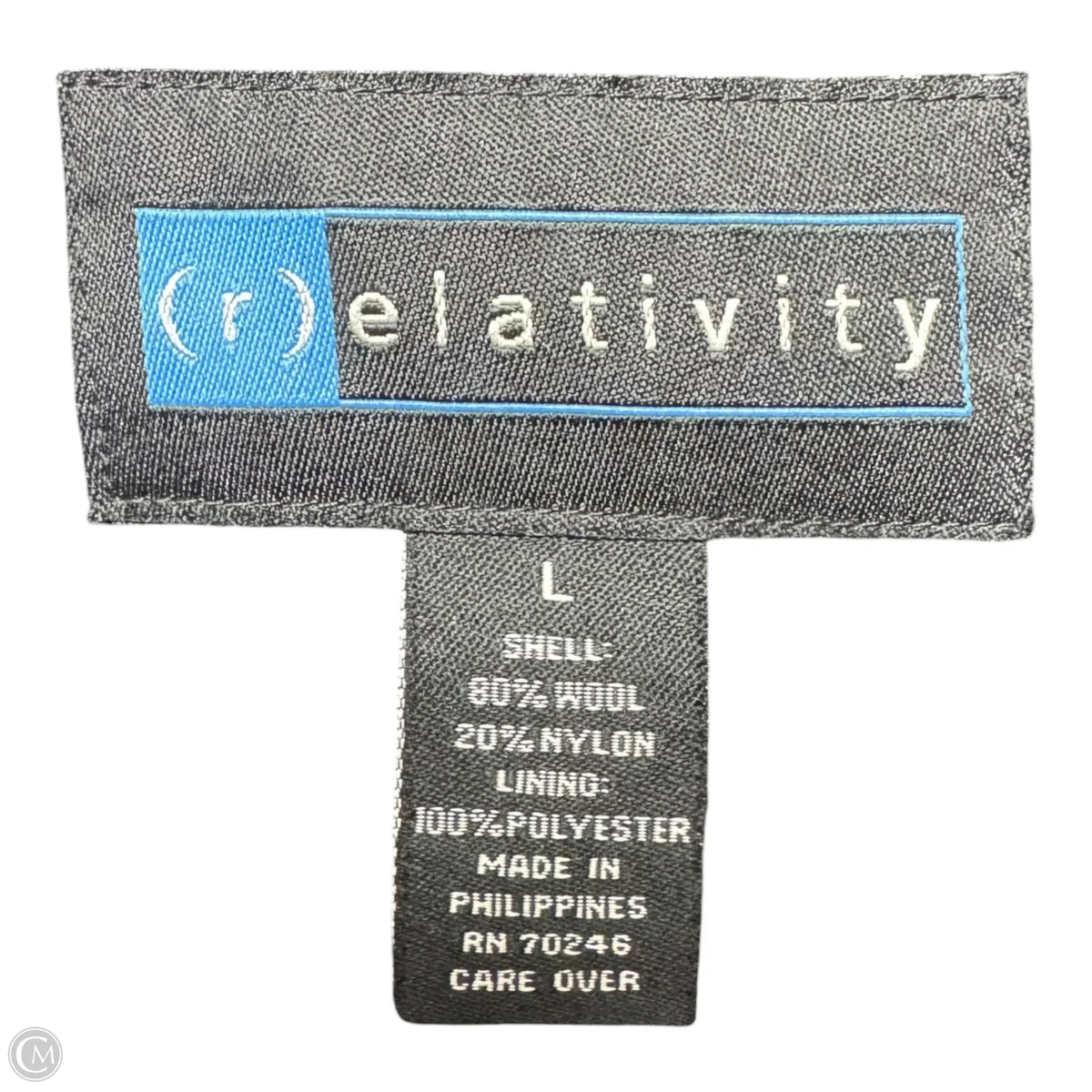 Coat Wool Blend  By Relativity In Black, Size: L