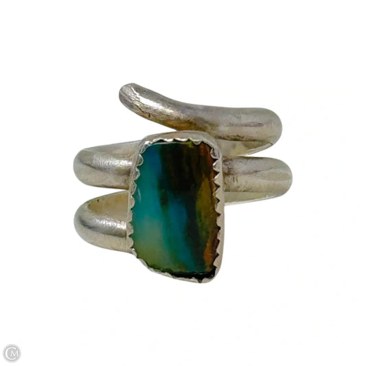 Wrapped Stone Ring Sterling Silver Stamped Alena, Size: 6