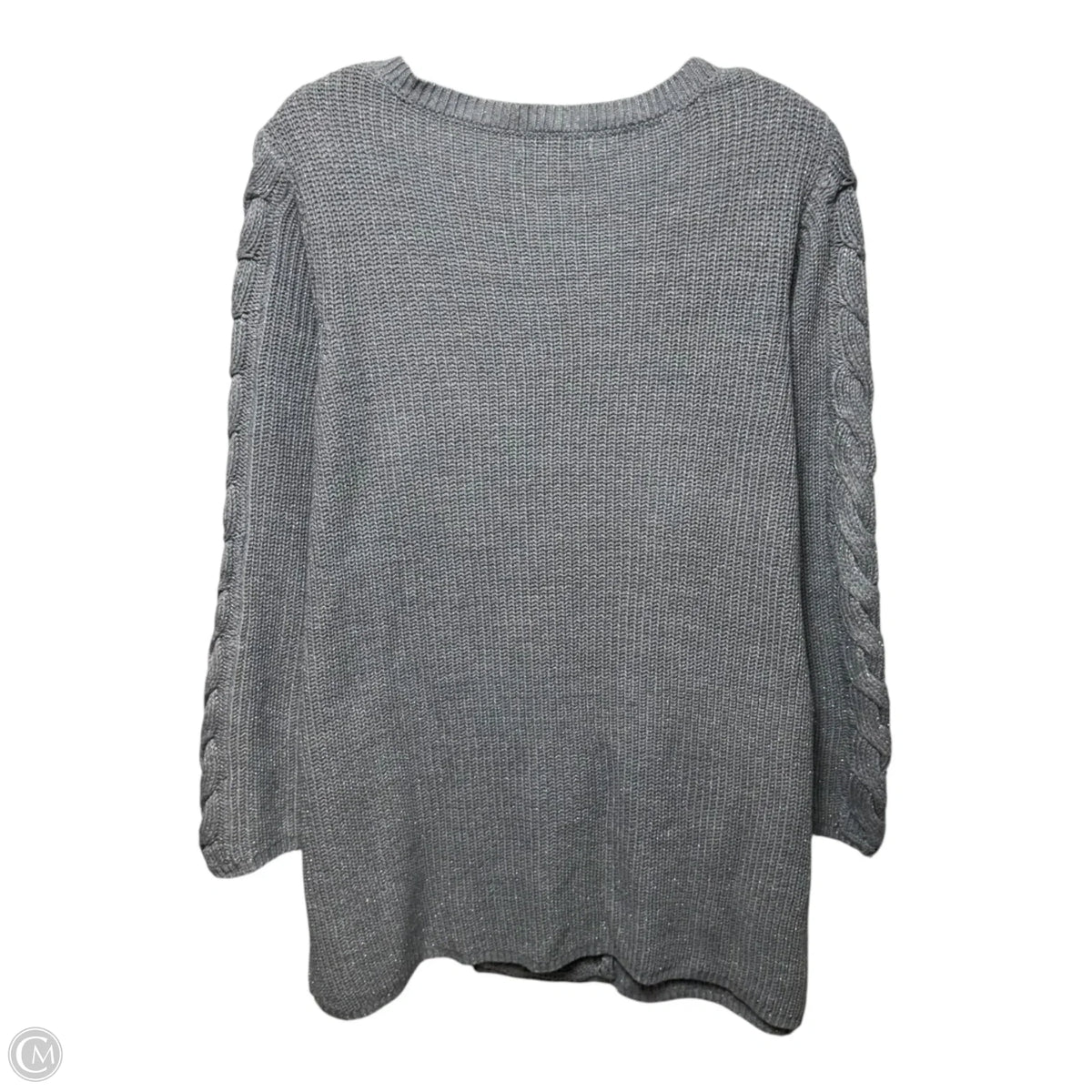 Sweater By Westport In Grey & Silver, Size: 2x