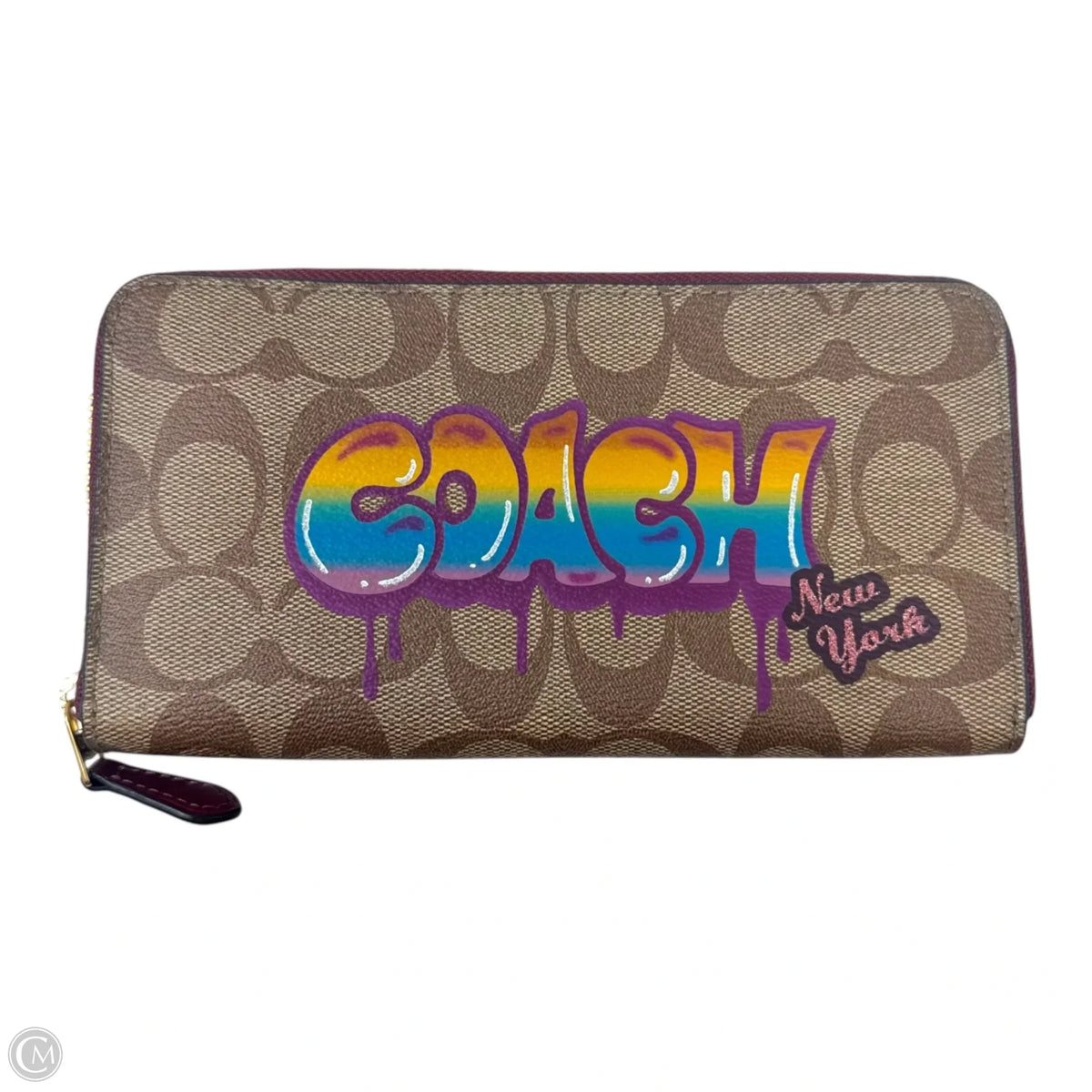 Graffiti Accordion Zip Wallet Designer By Coach, Size: Medium