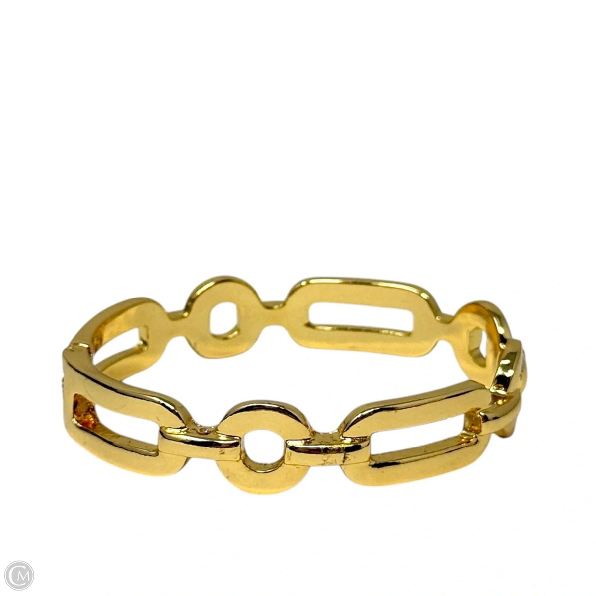 Gold Tone Hinged Bangle Bracelet