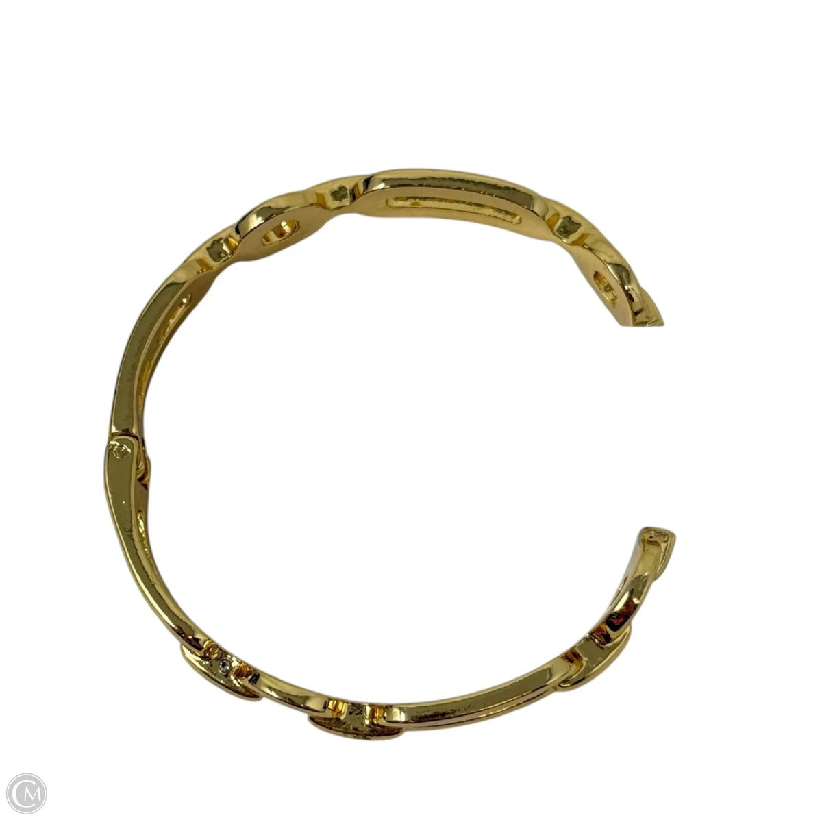 Gold Tone Hinged Bangle Bracelet