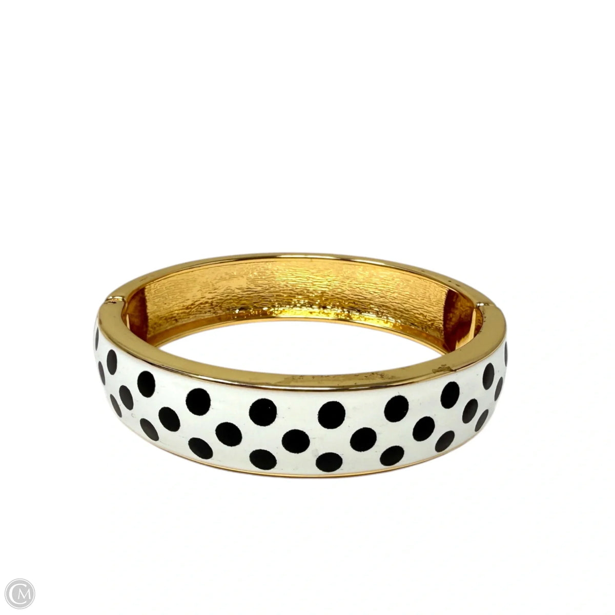 Polka Dot Hinged Bangle Bracelet