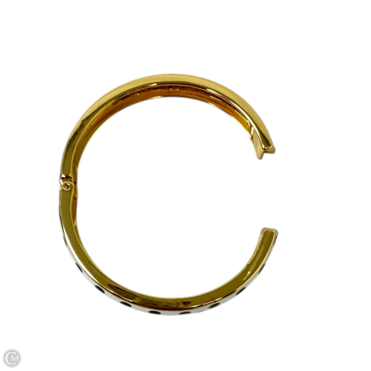 Polka Dot Hinged Bangle Bracelet