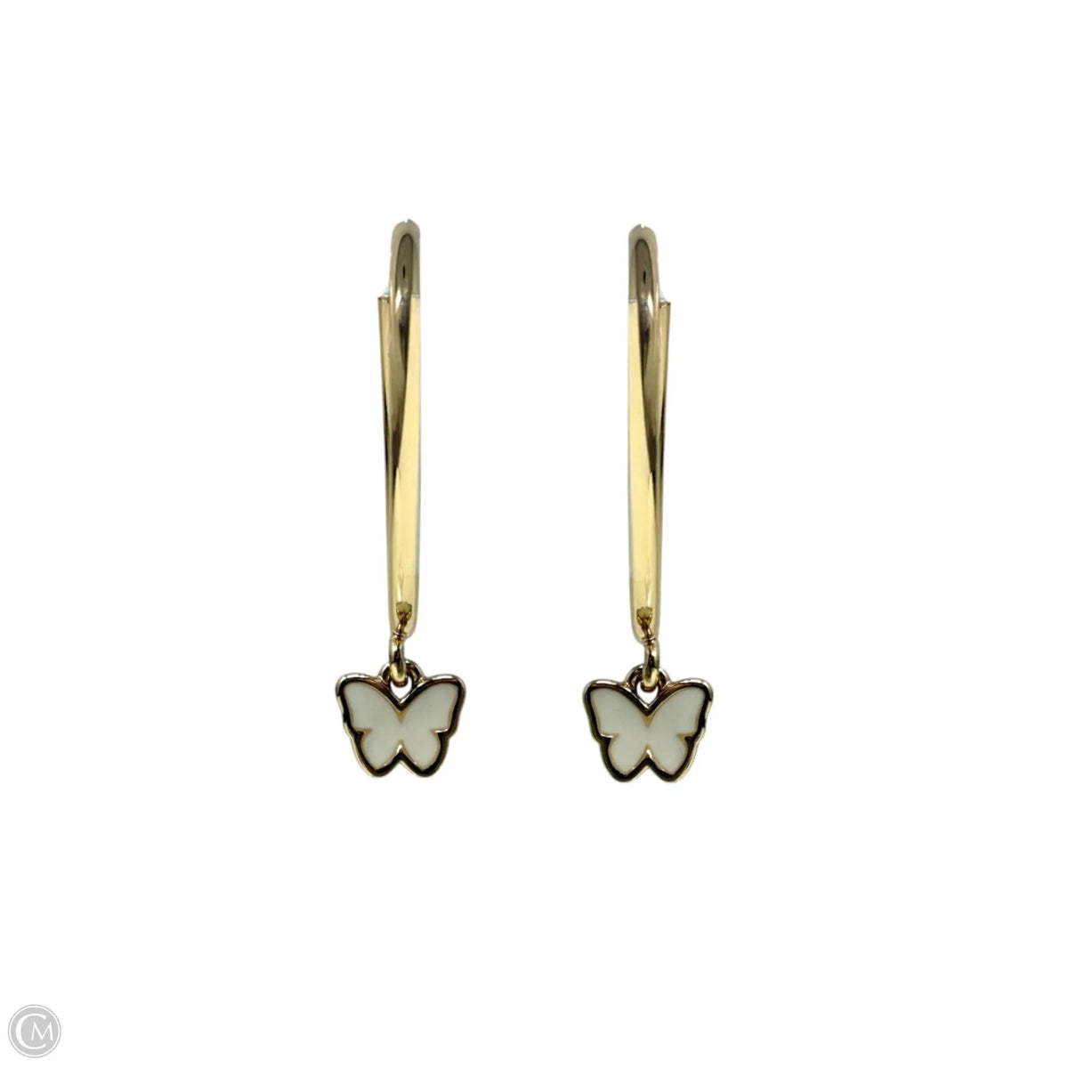 Dangle Butterfly Hoop Earrings By DKNY