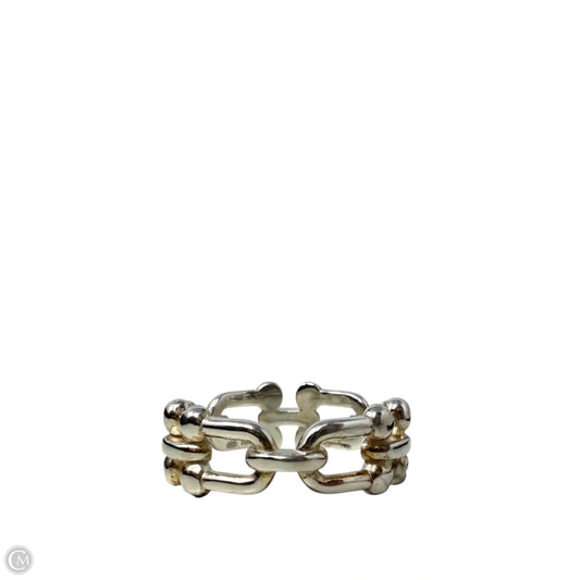 Italian Sterling Silver Status Link Ring By Dyadema, Size: 7