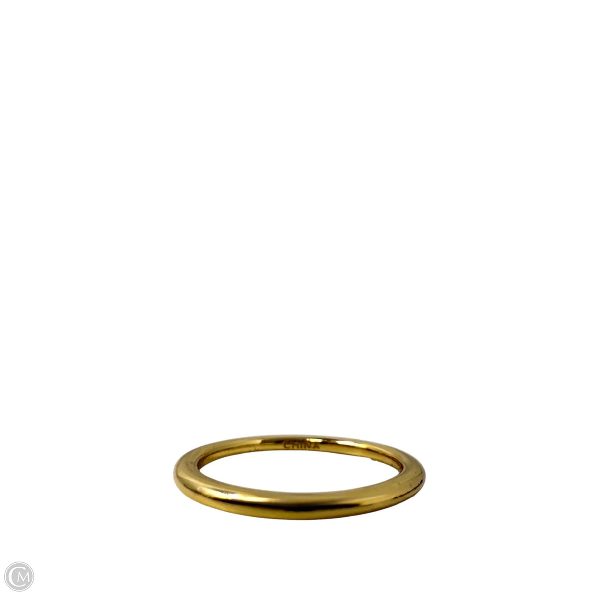 Gold Tone Band Ring, Size: 8