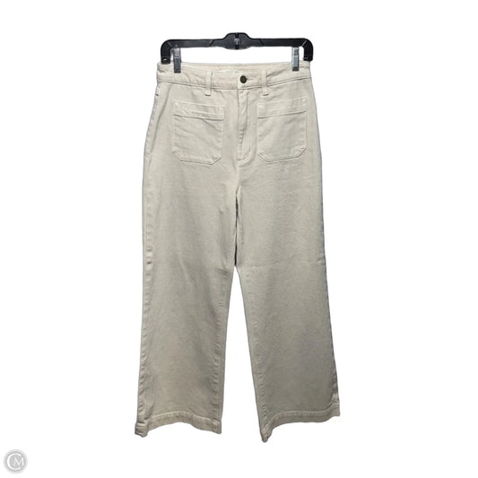 Jeans High Rise Wide Leg By Rollas In Cream Denim, Size: 6/28