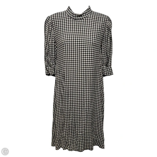 Mock Neck Dress Casual Short By Ganni In Checkered Pattern, Size: 4 (36)