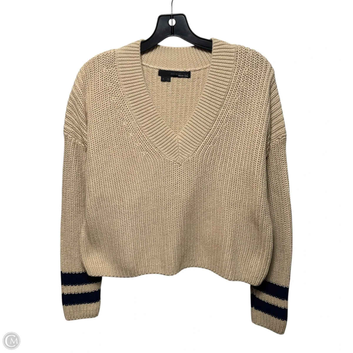 Cotton Sweater By 360cashmere In Tan, Size: S