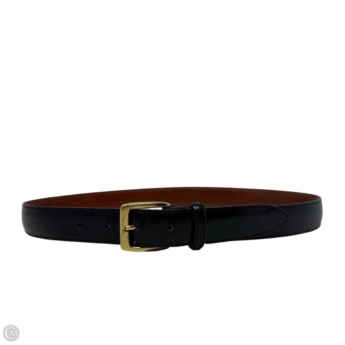 Full Grain & Split Leather Belt With Solid Brass Buckle, Size: Xlarge