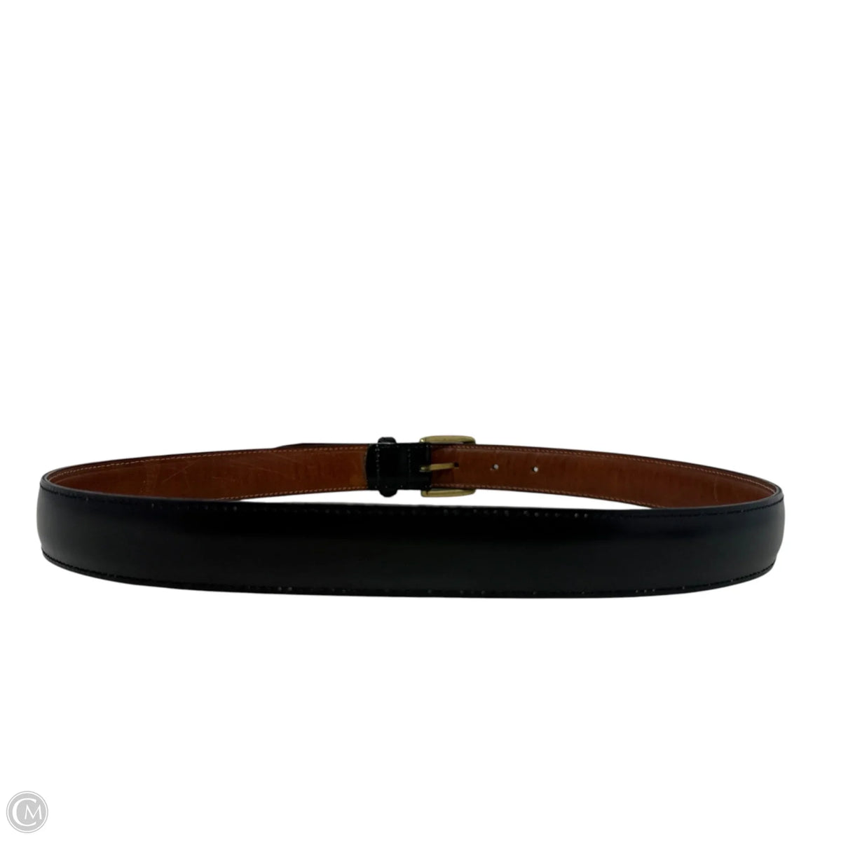 Full Grain & Split Leather Belt With Solid Brass Buckle, Size: Xlarge