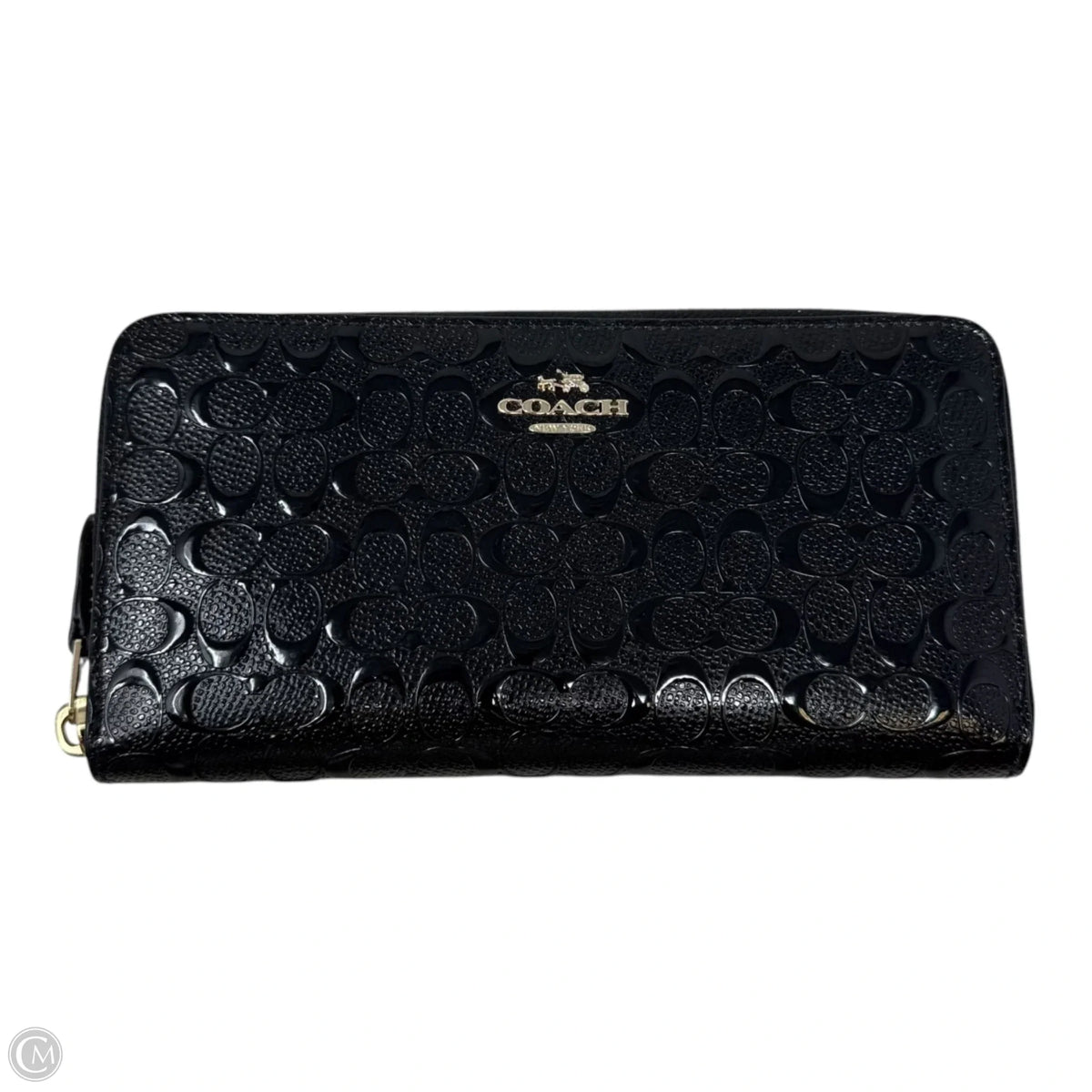Debossed Long Zip Wallet Designer By Coach, Size: Medium