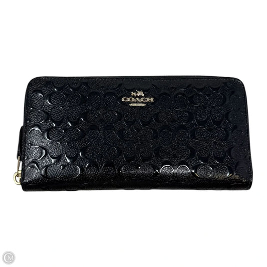 Debossed Long Zip Wallet Designer By Coach, Size: Medium