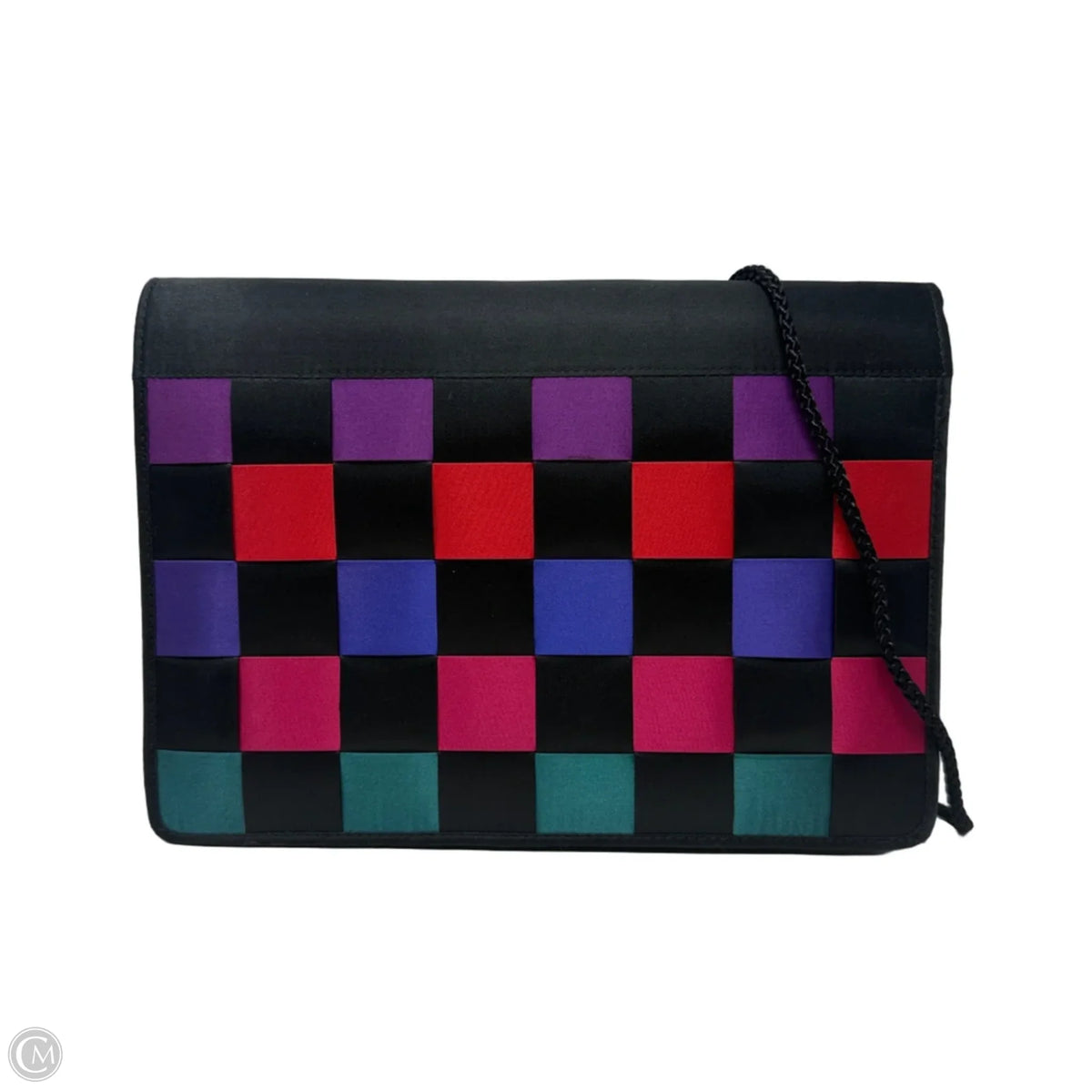 Woven Satin Evening Bag By La Regale, Size: Medium