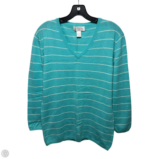 Sweater Cashmere By Sutton Studio In Striped Pattern, Size: Xl