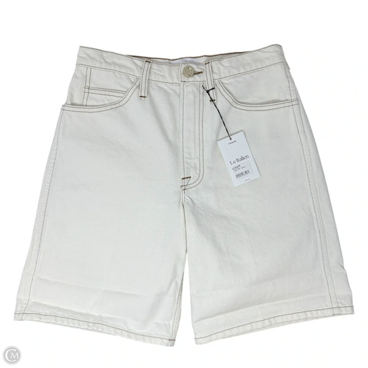 Le Italien Bermuda Shorts By Frame In Cream Denim, Size: 0 (25)