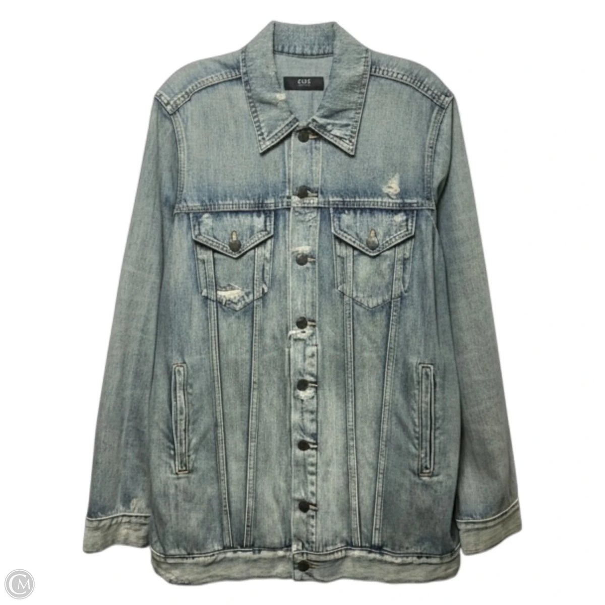 Jacket Denim By Able In Blue Denim, Size: L