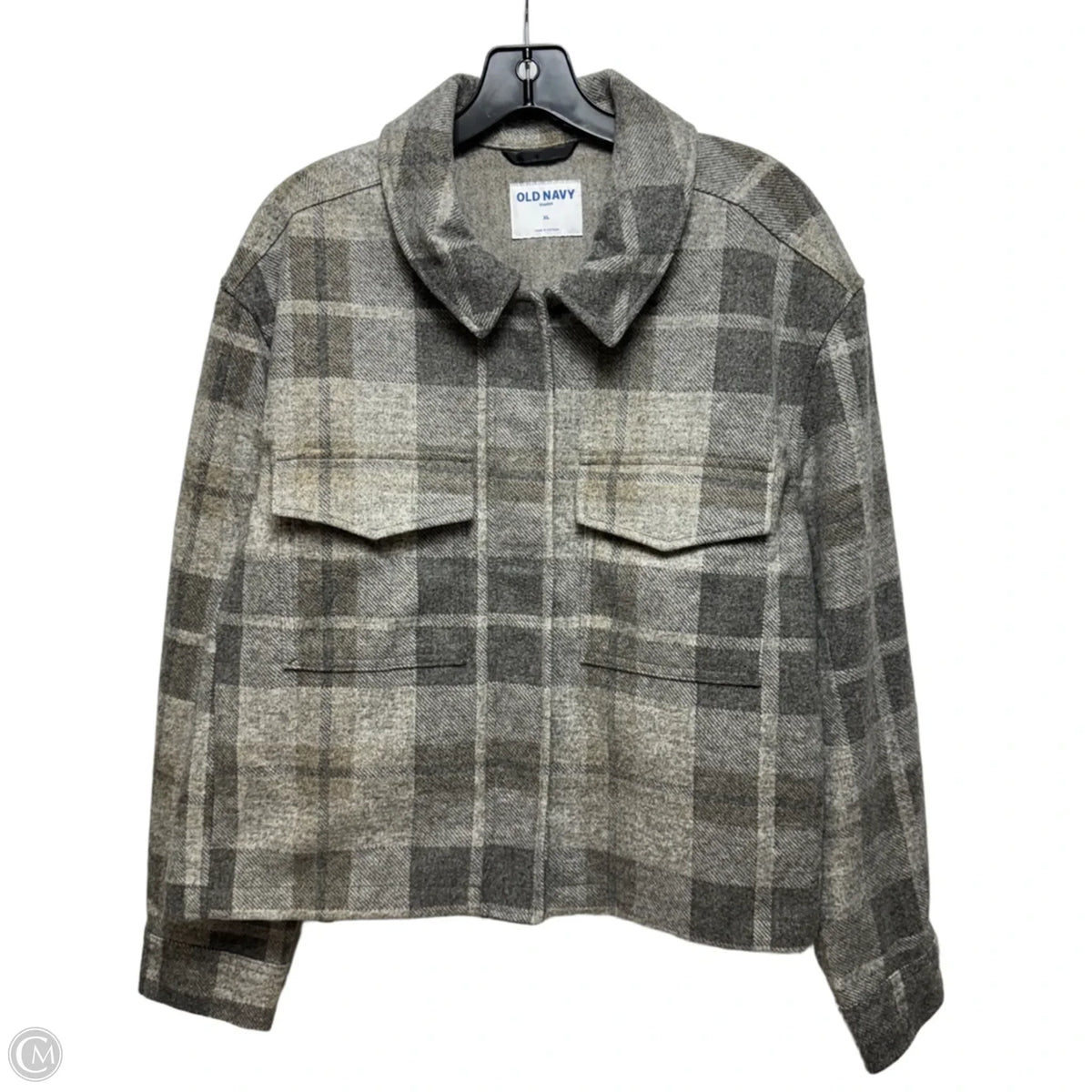 Jacket Shirt By Old Navy In Grey, Size: Xl